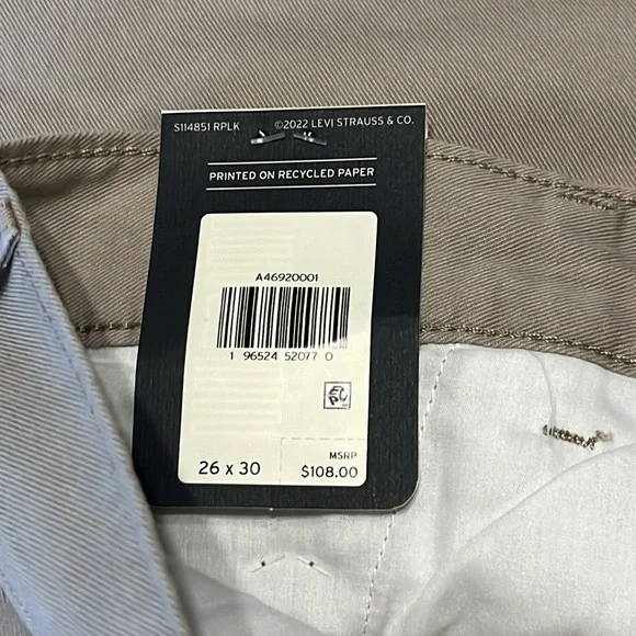 Levi's High Rise Pleated Baggy Trousers in Cobblestone Neutral VARSITY PREP NWT - Picture 9 of 16